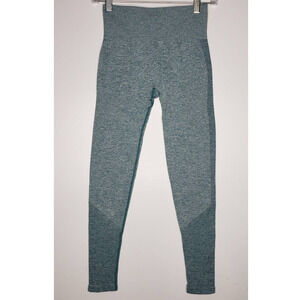 Kora Green Teal Sculpting High Rise 7/8 Legging Small Yoga Gym Wide Waistband